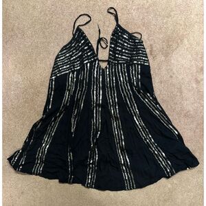 Boho Glam Sequin Festival Slip Mini Dress Intimately Free People Here She Is Lg